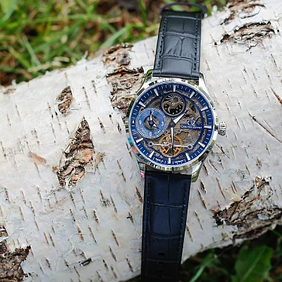 Carl von Zeyten Freiburg Automatic Day-Night GMT Skeleton Sapphire CVZ0063BL