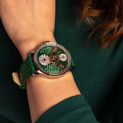 Carl von Zeyten Freudenstadt Automatic Open-Heart Sapphire Green CVZ0043GRS