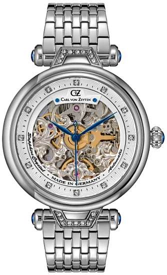 Carl von Zeyten Simonswald Lady Automatic Skeleton Sapphire CVZ0070WHMB