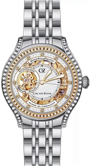 Carl von Zeyten Hornberg Lady Automatic Skeleton Sapphire CVZ0069RWHMS
