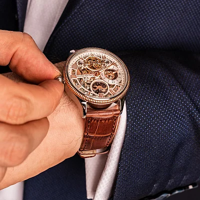 Carl von Zeyten Kirnbach Automatic Skeleton GMT Sapphire CVZ0034RWHS