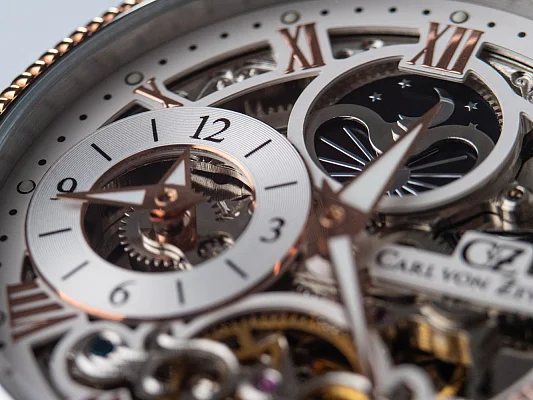 Carl von Zeyten Kirnbach Automatic Skeleton GMT Sapphire CVZ0034RWHS