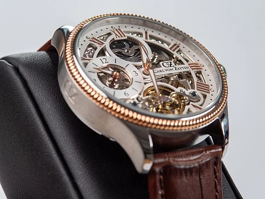 Carl von Zeyten Kirnbach Automatic Skeleton GMT Sapphire CVZ0034RWHS