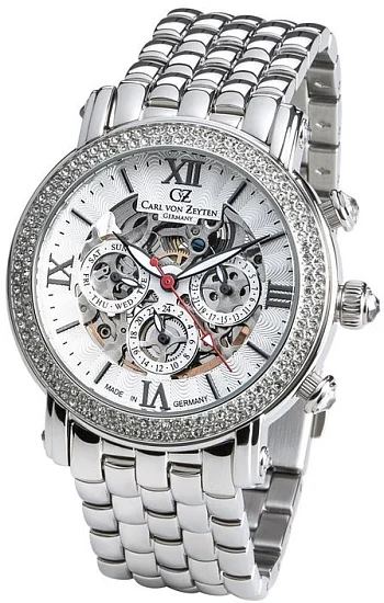 Carl von Zeyten Kniebis Lady Automatic Skeleton Sapphire CVZ0062WHMS