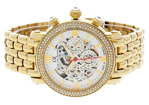 Carl von Zeyten Kniebis Lady Automatic Skeleton Yellow Gold PVD CVZ0062GWMS