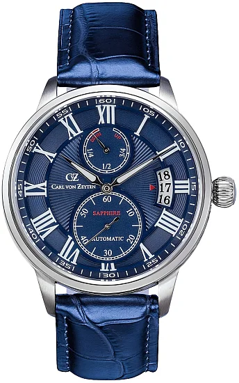 Carl von Zeyten Munstertal Automatic Small-Second Power Reserve Skeleton Sapphire CVZ0082BLS