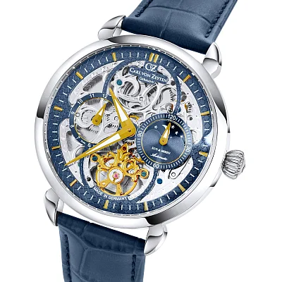 Carl von Zeyten Neukirch Automatic Moonphase GMT Skeleton Sapphire CVZ0005BLGS