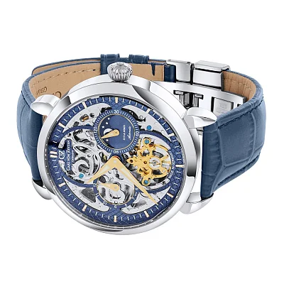 Carl von Zeyten Neukirch Automatic Moonphase GMT Skeleton Sapphire CVZ0005BLGS