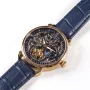  Zdjęcie 9 Carl von Zeyten Neukirch Automatic Moonphase GMT Skeleton Yellow Gold PVD Sapphire CVZ0005GBLS