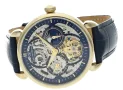  Zdjęcie 3 Carl von Zeyten Neukirch Automatic Moonphase GMT Skeleton Yellow Gold PVD Sapphire CVZ0005GBLS