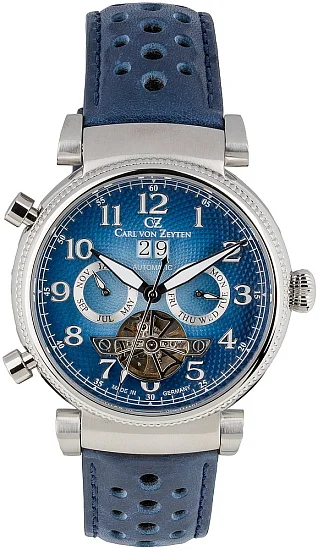 Carl von Zeyten Ruhestein Automatic Open-Heart Big Date Calendar Sapphire CVZ0075BLS