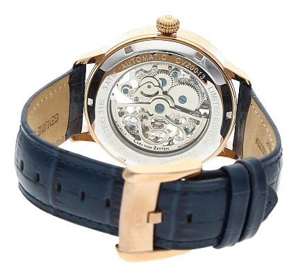 Carl von Zeyten Triberg Automatic Skeleton Rose Gold PVD Limited Edition Sapphire CVZ0013RBLS