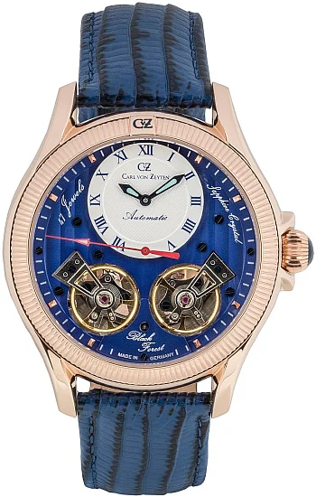 Carl von Zeyten Waldhaus Automatic Double-Balance Open-Heart Sapphire CVZ0084RBLS