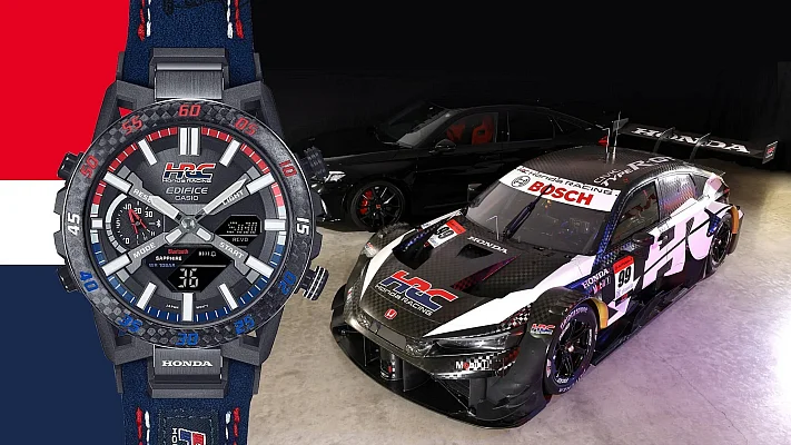 Casio Edifice Analog-Digital Carbon Smartphone Link Bluetooth Honda Racing Limited Edition ECB-2000HR-1AER