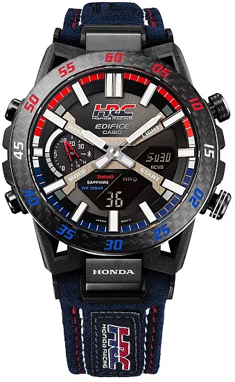 Casio Edifice Analog-Digital Carbon Smartphone Link Bluetooth Honda Racing Limited Edition ECB-2000HR-1AER