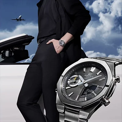 Casio Edifice Analog-Digital Smartphone Link Bluetooth Schedule Timer ECB-S10D-8AEF