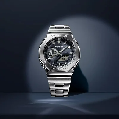 Casio G-Shock Steel Analog-Digital Metal-Covered GM-2110D-8AER