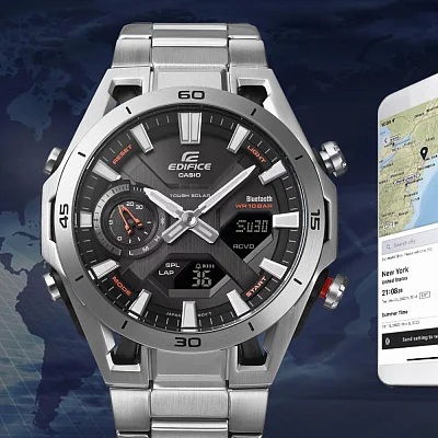 Casio Edifice Solar Analog-Digital Smartphone Link Bluetooth ECB-2300DC-1AEF