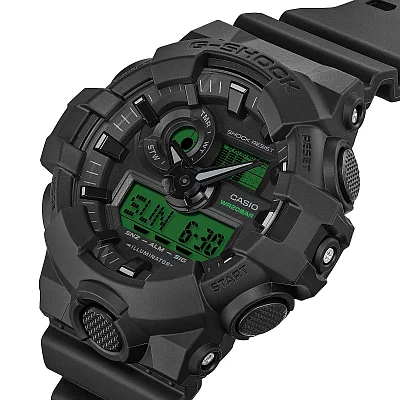 Casio G-Shock Analog-Digital Black and Electro Green Special Edition GA-700BEG-1AER