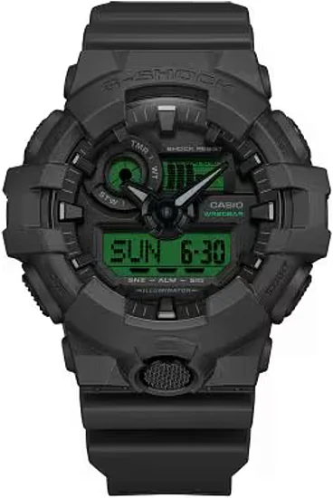 Casio G-Shock Analog-Digital Black and Electro Green Special Edition GA-700BEG-1AER