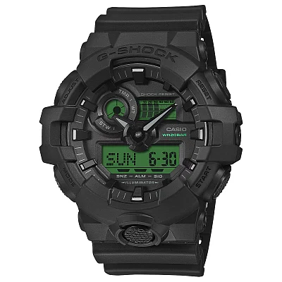 Casio G-Shock Analog-Digital Black and Electro Green Special Edition GA-700BEG-1AER
