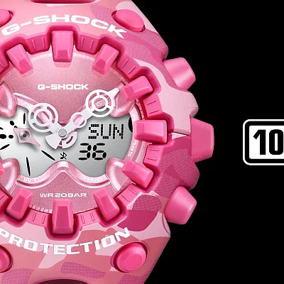 Casio G-Shock Analog-Digital Bold Pink Camo GA-V01CMG-4AER