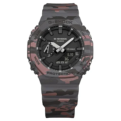 Casio G-Shock Analog-Digital Carbon Core Guard Green Camouflage GA-2100CM-8AER