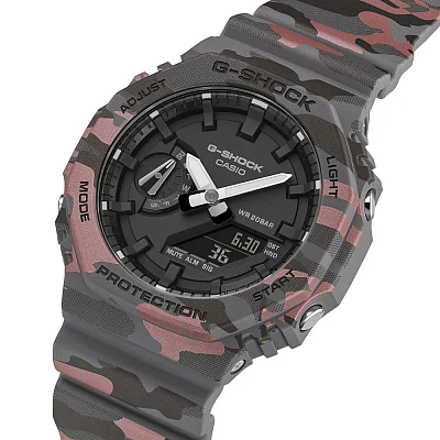 Casio G-Shock Analog-Digital Carbon Core Guard Green Camouflage GA-2100CM-8AER