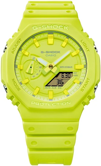 Casio G-Shock Analog-Digital Carbon Core Guard Lemon GA-2100-9A9ER