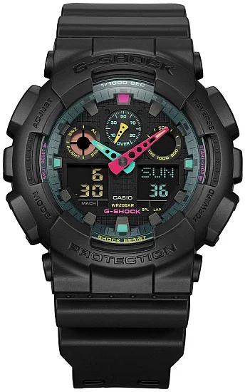 Casio G-Shock Analog-Digital Multi-Fluorescent Accents Series GA-100MF-1AER