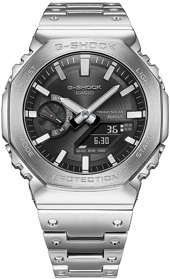 Casio G-Shock Analog-Digital in Steel Bluetooth Solar GM-B2100SD-1AER