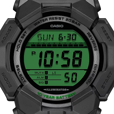 Casio G-Shock Digital Black and Electro Green Edition GD-010BEG-1ER