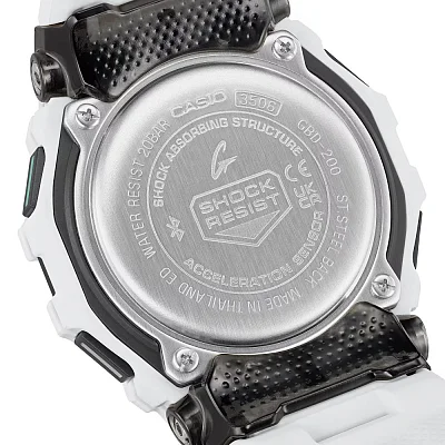 Casio G-Shock Digital Bluetooth Smartphone Link Steptracker Black GBD-200-7ER