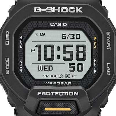 Casio G-Shock Digital Bluetooth Smartphone Link Steptracker Black GBD-200-1A1ER