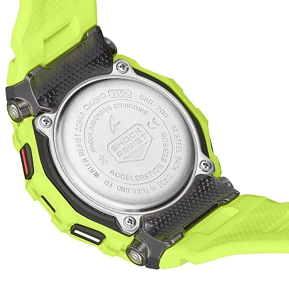 Casio G-Shock Digital Bluetooth Smartphone Link Steptracker Fluorescent Lime GBD-200-9ER