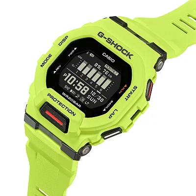Casio G-Shock Digital Bluetooth Smartphone Link Steptracker Fluorescent Lime GBD-200-9ER