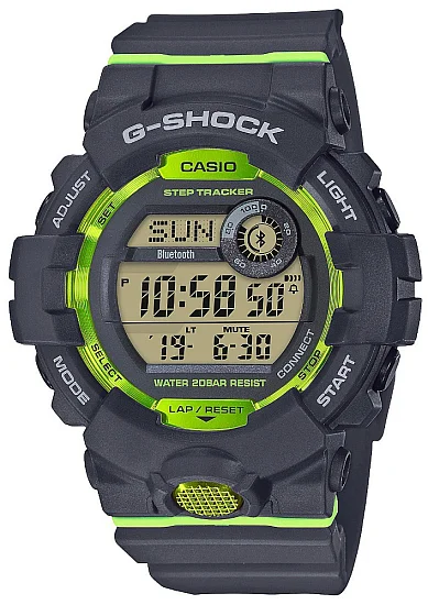 Casio G-Shock Digital Bluetooth Smartphone Link Steptracker Grey-Green GBD-800-8ER
