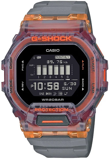 Casio G-Shock Digital Bluetooth Smartphone Link Steptracker Orange GBD-200SM-1A5ER