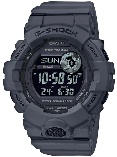 Casio G-Shock Digital Bluetooth Smartphone Link Steptracker Utility Color Grey GBD-800UC-8ER