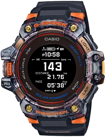 Casio G-Shock Fitness Watch Digital HR GPS Bluetooth Steptracker Red GBD-H1000-1A4ER