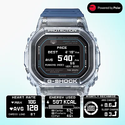 Casio G-Shock G-Lide GBX-H5600 Series Digital Steptracker Bluetooth Smartphone Link MIP GBX-H5600-1ER