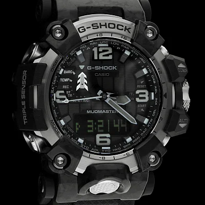 Casio G-Shock Mudmaster Carbon Triple Sensor Black GWG-2000-1A1ER
