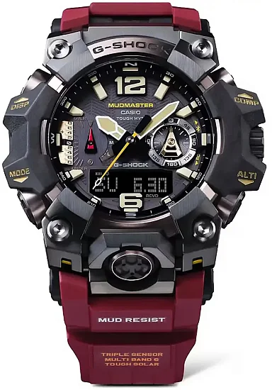 Casio G-Shock Mudmaster Carbon Triple Sensor Red GWG-B1000-1A4ER