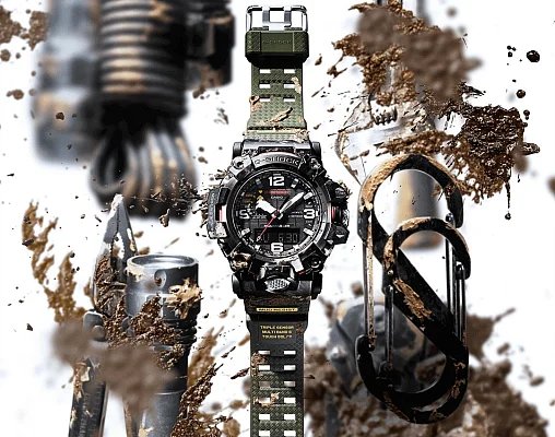 Casio G-Shock Mudmaster Carbon Triple Sensor Military Green GWG-2000-1A3ER