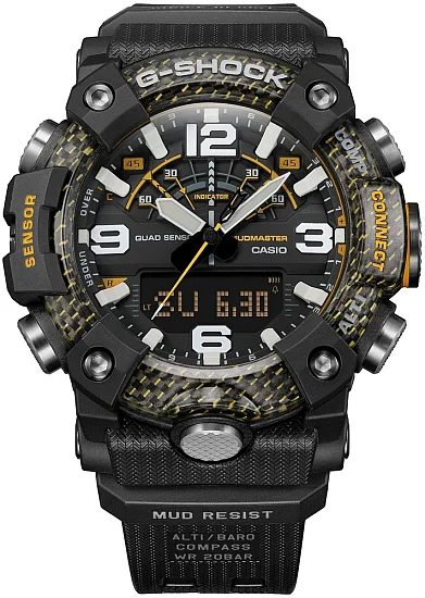 Casio G-Shock Mudmaster Quad Sensor Bluetooth Emergency Yellow Accents GG-B100Y-1AER