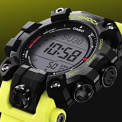 Casio G-Shock Professional Mudman Solar Wave-Ceptor Signal Yellow-Black GW-9500MRY-1A9ER