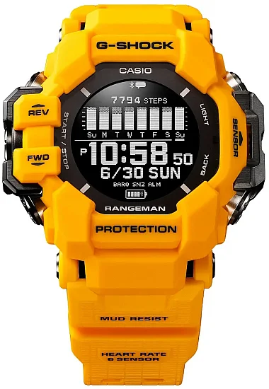 Casio G-Shock Professional Rangeman Digital GPS HR Bluetooth Steptracker Solar GPR-H1000-9ER