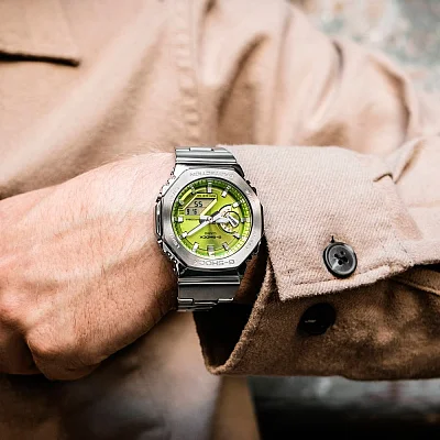 Casio G-Shock Steel Analog-Digital Metal-Covered GM-2110D-3AER