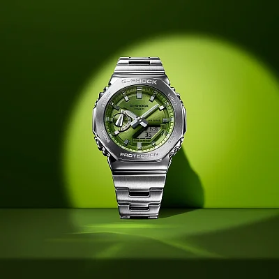 Casio G-Shock Steel Analog-Digital Metal-Covered GM-2110D-3AER