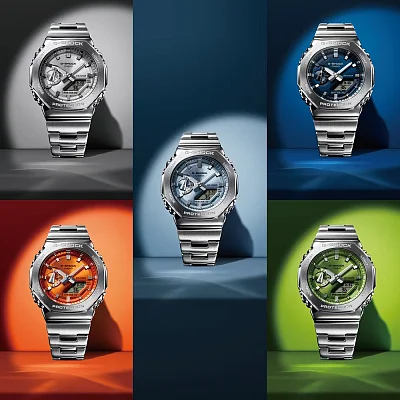 Casio G-Shock Steel Analog-Digital Metal-Covered GM-2110D-2BER